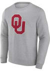 Main image for Oklahoma Sooners Mens Grey Primary Logo Long Sleeve Crew Sweatshirt