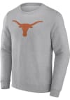 Main image for Texas Longhorns Mens Grey Primary Logo Long Sleeve Crew Sweatshirt