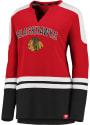 Chicago Blackhawks Womens Notch T-Shirt - Red
