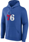 Main image for Philadelphia 76ers Mens Blue Fleece Long Sleeve Hoodie