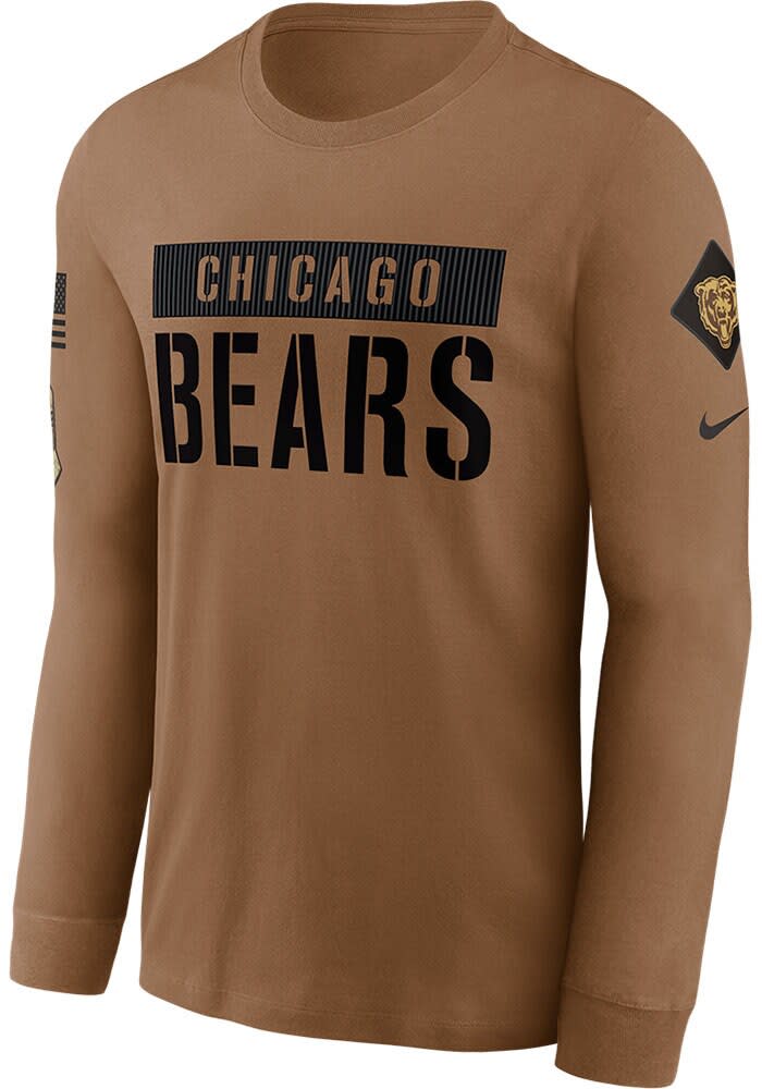 Nike Chicago Bears Salute To Service Long Sleeve T Shirt Brown