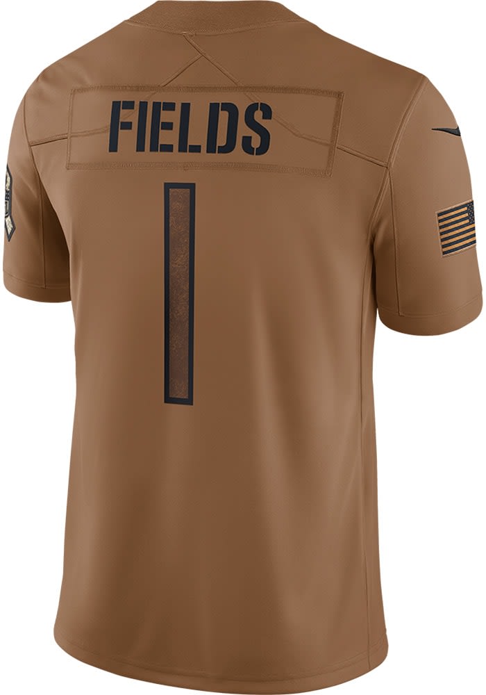 Men s Nike Justin Fields Brown Chicago Bears 2023 Salute to Service Limited Jersey Size Extra Large