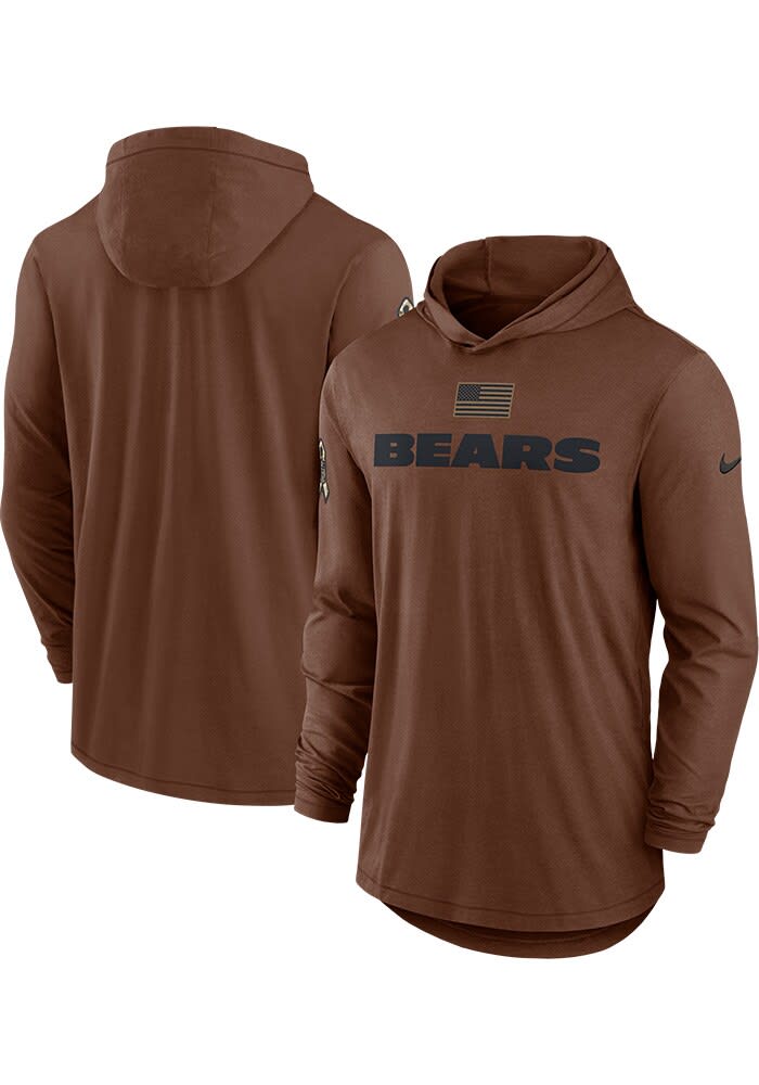 Nike Chicago Bears Salute To Service Hoodie Brown