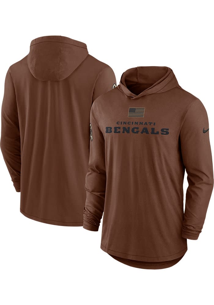 Nike Cincinnati Bengals Mens Salute To Service Hoodie Brown