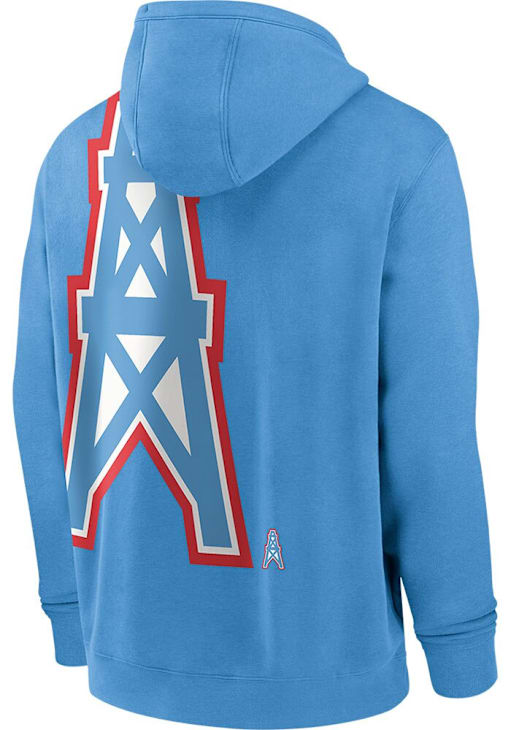 Swoosh Hoodie Baby Blue Ole Miss Sweatshirt Nike Houston Oilers