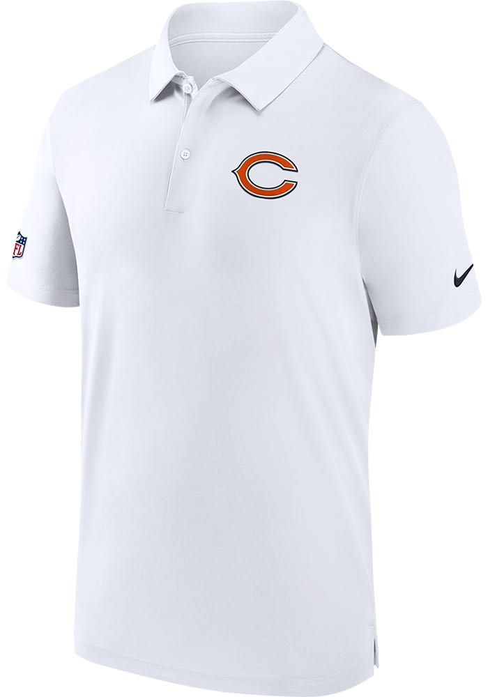 Polo White Bears Polos Chicago Bears Mens Sideline Woven WHITE