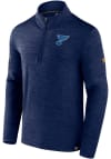 Main image for St Louis Blues Mens Navy Blue Authentic Pro Rink Long Sleeve 1/4 Zip Pullover