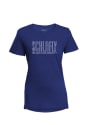 Schlafly St Louis Womens Navy Blue Logo Short Sleeve T Shirt