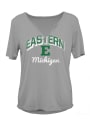 Eastern Michigan Eagles Womens Dream Girl V-Notch T-Shirt - Grey