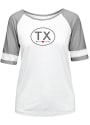 Texas Womens White Circle Arrow Short Sleeve T Shirt