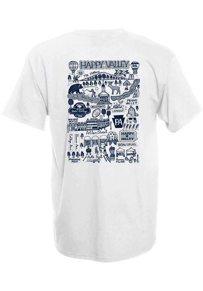 Pennsylvania Womens WHITE Julia Gash T-Shirt - 17300460