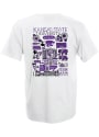 K-State Wildcats Womens Julia Gash T-Shirt - White