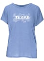 Texas Womens Flowers T-Shirt - Light Blue