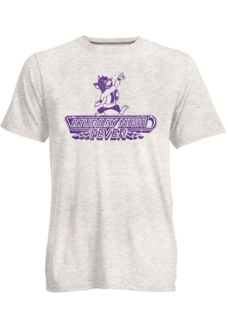 K-State Wildcats Go To Caturday Night Fever Short Sleeve T Shirt - Grey