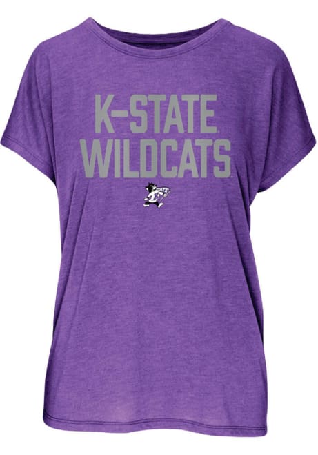 K-State Wildcats Foil Blossom Short Sleeve T-Shirt - Purple