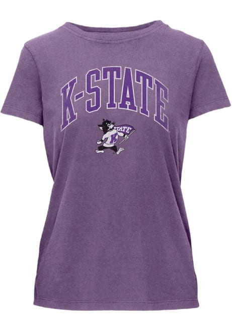 K-State Wildcats Glitter Essentials Short Sleeve T-Shirt - Purple