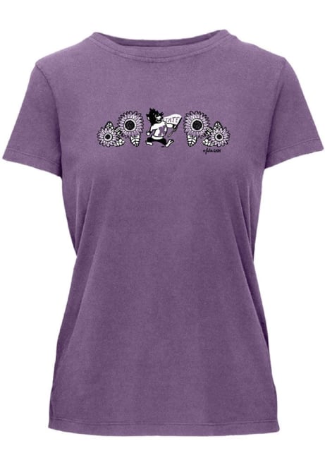 K-State Wildcats Julia Gash Essential Short Sleeve T-Shirt - Purple