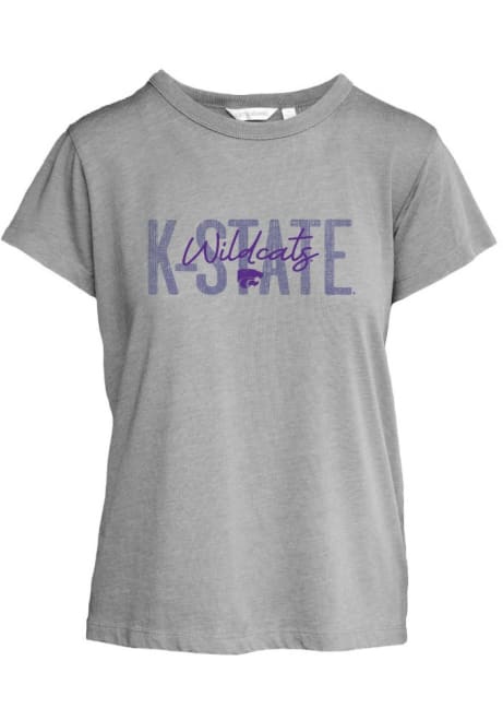 K-State Wildcats Darby Short Sleeve T-Shirt - Grey