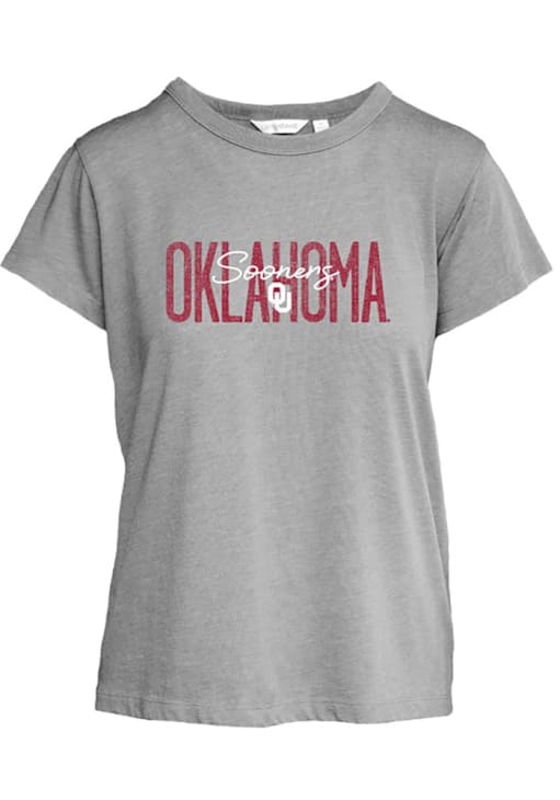 Oklahoma Sooners Womens HEATHER GREY Darby T-Shirt 17301096