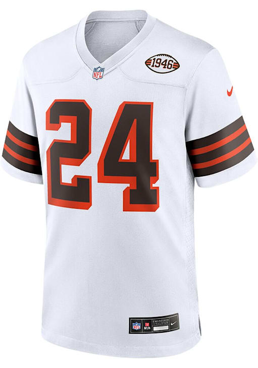 Nick Chubb Cleveland Browns WHITE Alt Jersey 173200012