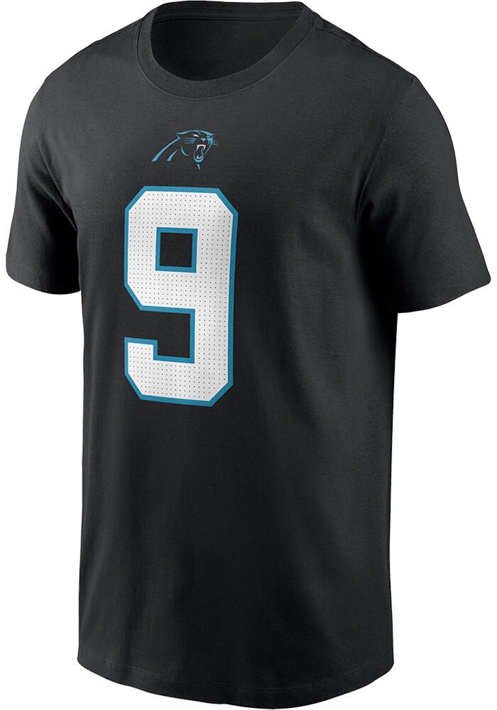 Bryce Young Carolina Panthers BLACK Name and Number Short Sleeve