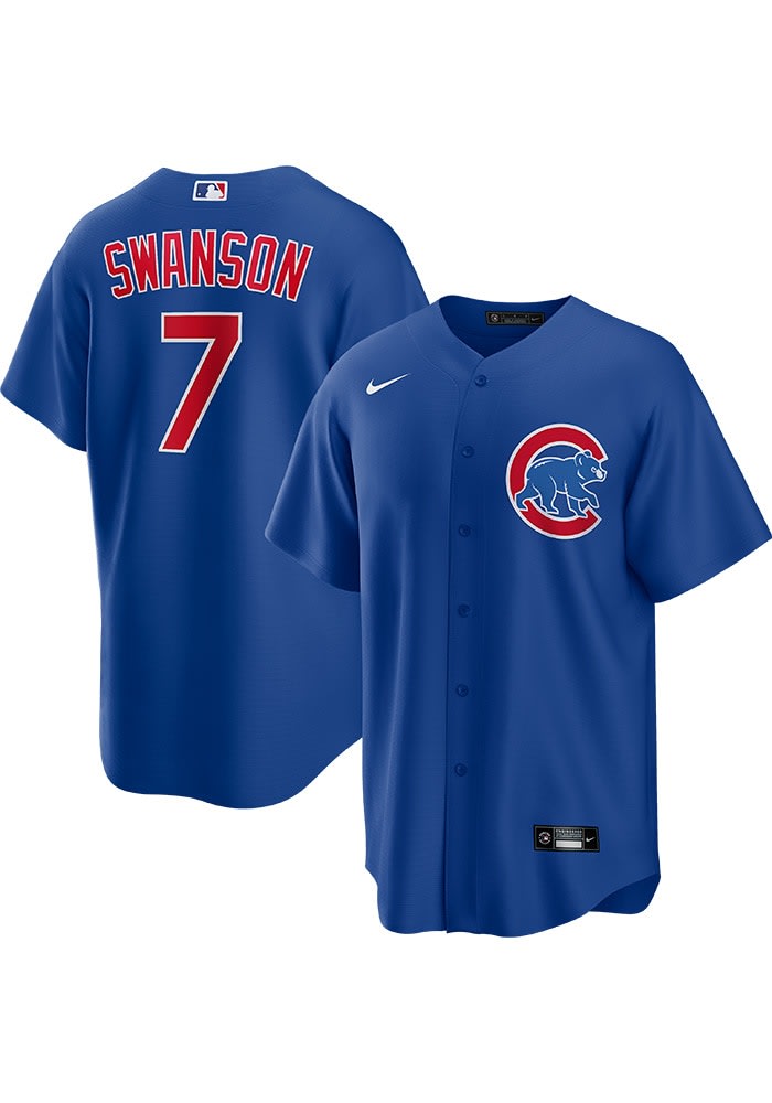 Dansby Swanson Chicago Cubs Mens Replica BLUE Alt Jersey - 173200492