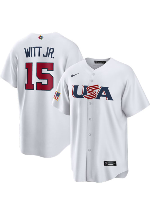 Bobby Witt Jr  Team USA Mens White Off Limited Baseball Jersey