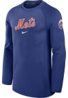 Main image for Nike New York Mets Mens Blue Game Time Long Sleeve Sweatshirt