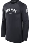 Main image for Nike New York Yankees Mens Navy Blue Game Time Long Sleeve Sweatshirt