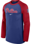 Main image for Nike Philadelphia Phillies Mens Blue Game Time Long Sleeve Sweatshirt