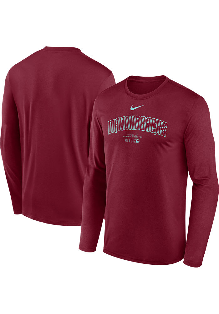 トニア Nike Arizona Diamondbacks Red TM Issued Long Sleeve T-Shirt