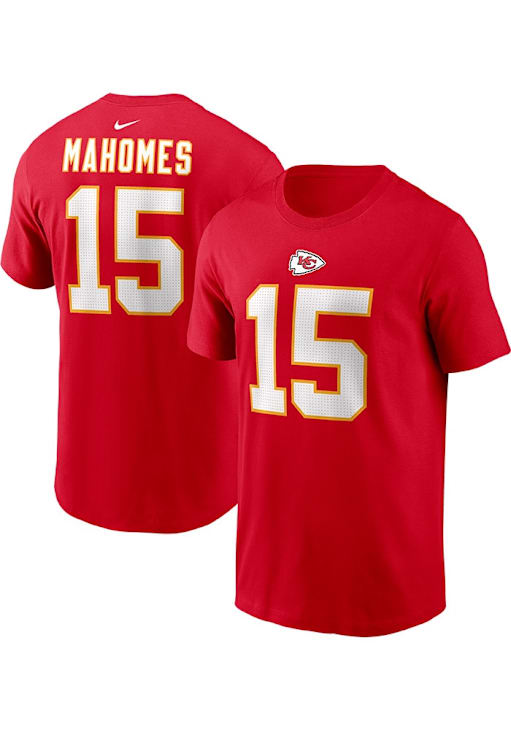NFL Kansas City Chiefs Mahomes #15 Football Red T-Shirt Youth Size M 10