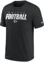 Kansas City Chiefs Nike Football Wordmark T Shirt - Black
