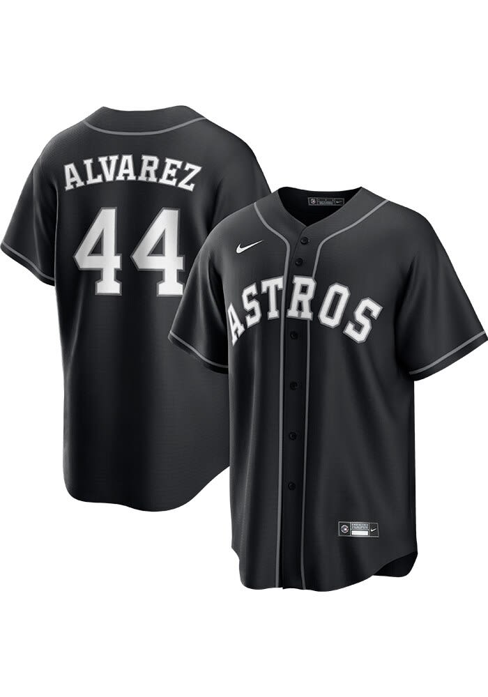 Yordan Alvarez Houston Astros Mens Replica BLACK Alt Fashion