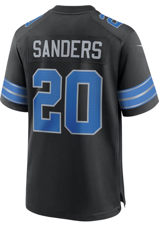 Barry Sanders Nike Detroit Lions Black 2024 Alt Game Football Jersey
