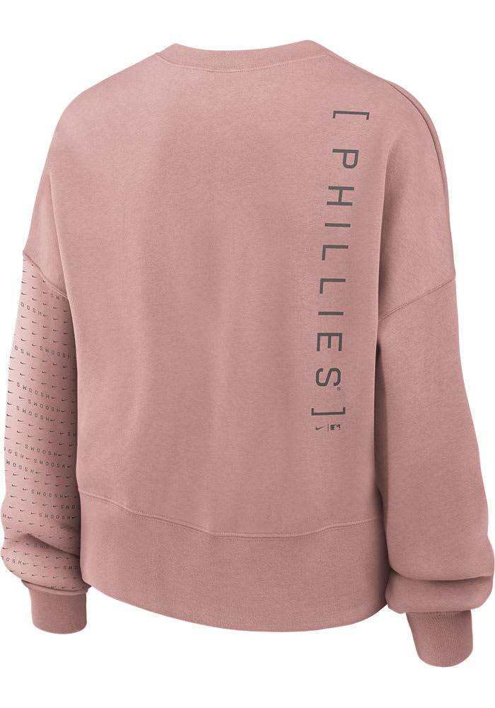 売れ筋商品|||ファナティクス カットソー トップス レディース Women's Pink Philadelphia Phillies Relax Studio Cropped Pullover Sweatshirt Pink Women's Philadelphia Phillies Fanatics Pink Studio Cropped