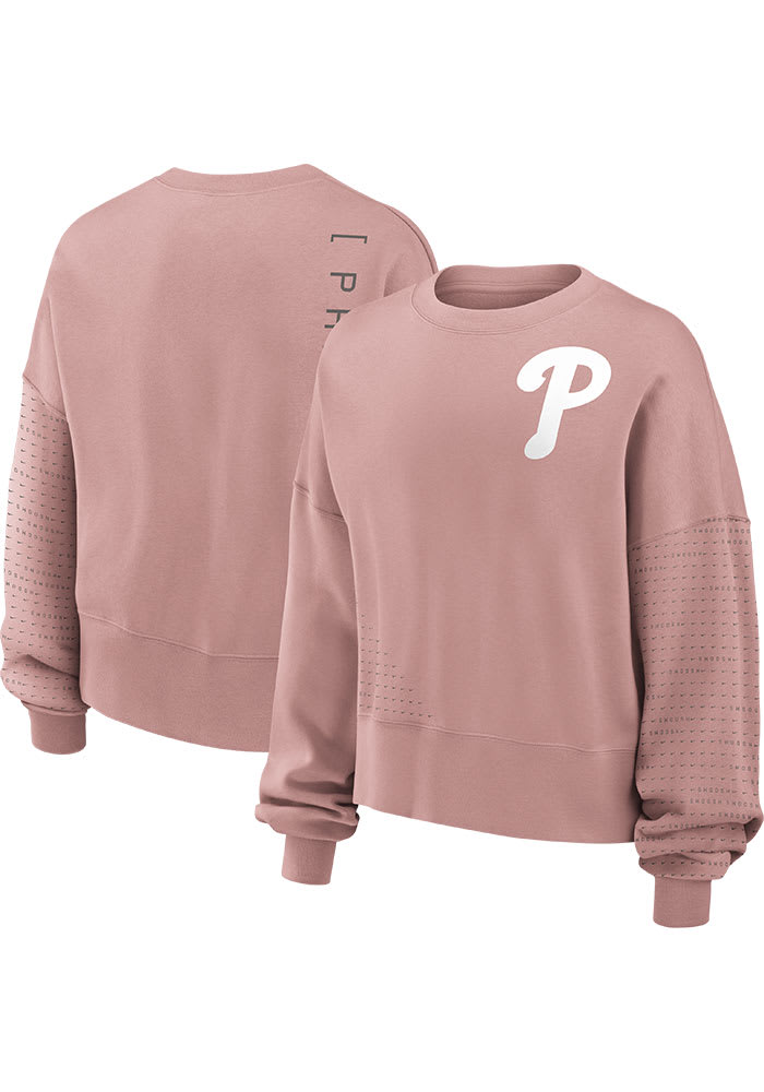 売れ筋商品|||アンティグア カットソー トップス レディース Women's Pink Philadelphia Phillies Mentor Lightweight Mock Neck Quarter-Zip Top Pink Official Ladies Philadelphia Phillies Shirts, Sweaters
