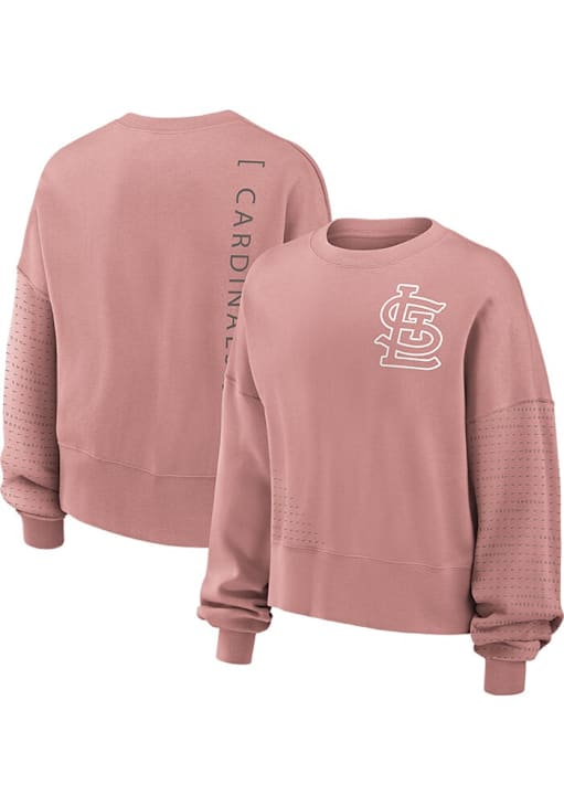 St Louis Cardinals Nike Crew Sweatshirt Womens PINK Statement Long