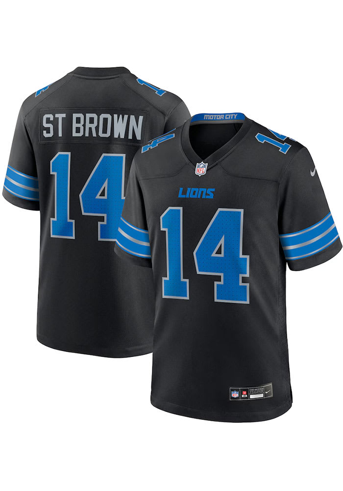 Amon Ra St. Brown Detroit Lions 2024 Alt Game Jersey BLACK