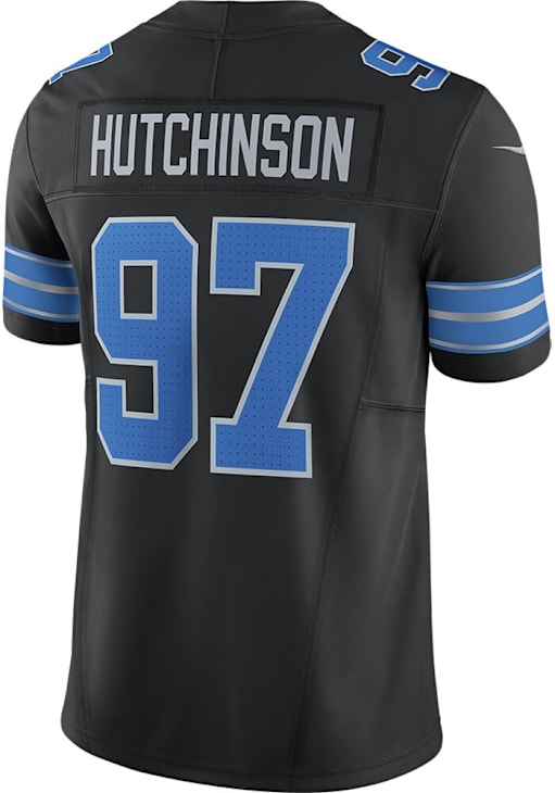 Color Rush Lions Black Jersey Aidan Hutchinson Detroit Lions Vapor