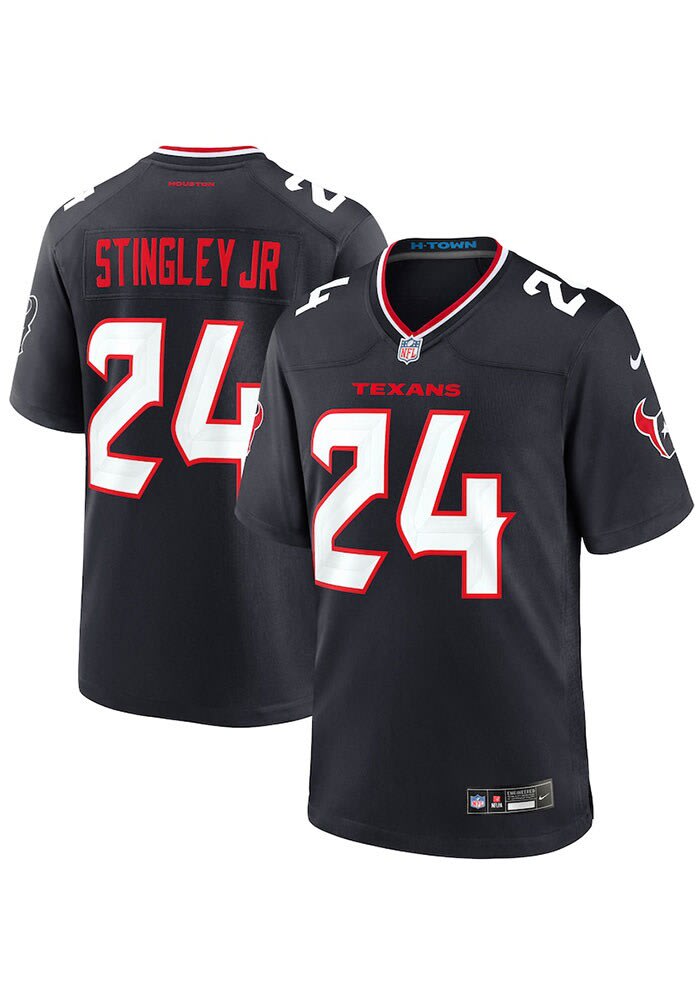 Men s Nike Derek Stingley Jr. Navy Houston Texans Game Jersey Size Small