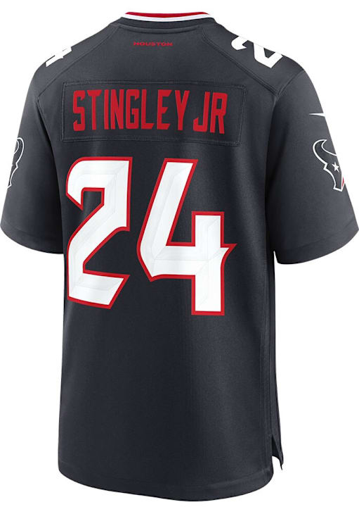 Derek Stingley Jr  Nike Houston Texans Navy Blue 2024 Home Game Football Jersey