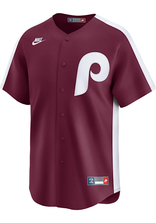 Philadelphia Phillies Nike MAROON Throwback Cooperstown Jersey