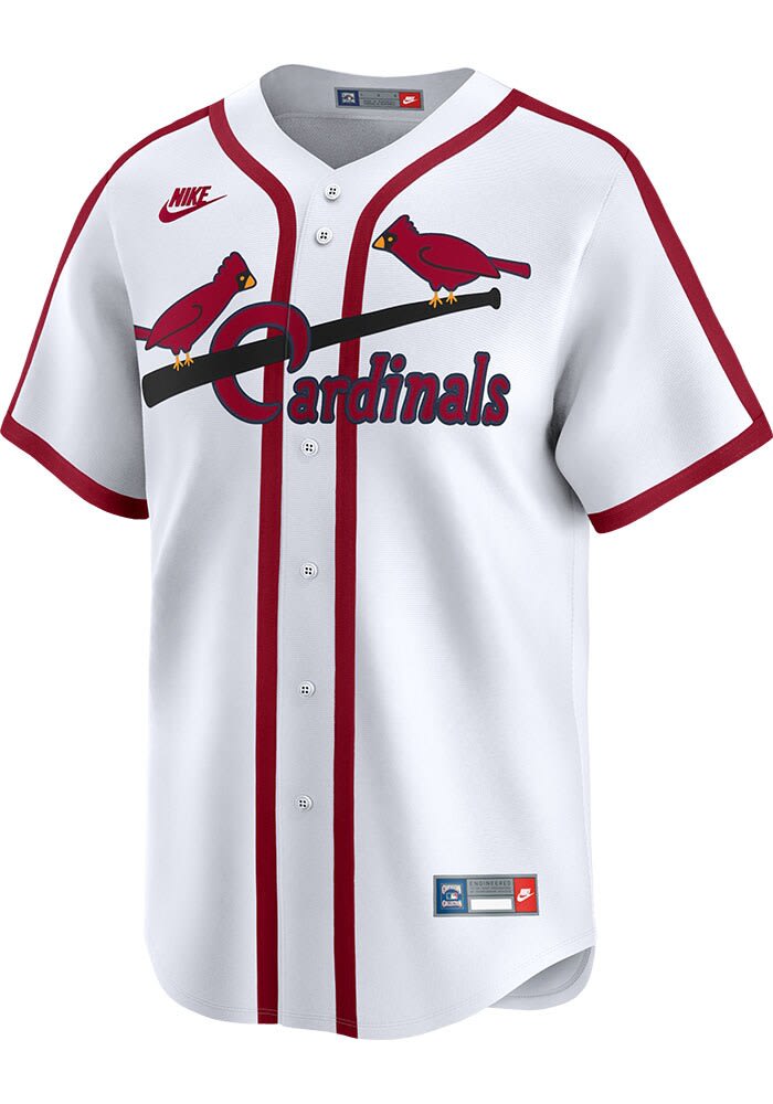 St Louis Cardinals Nike WHITE Throwback Cooperstown Jersey