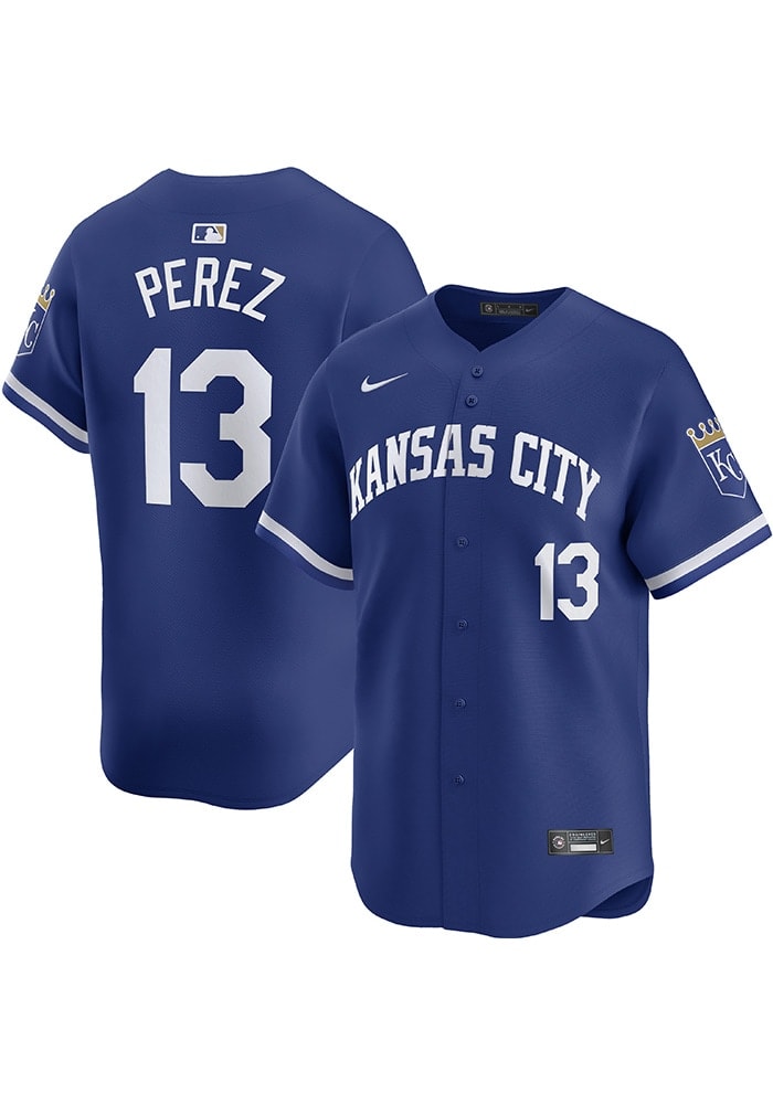 Salvador Perez Nike Kansas City Royals Blue Alt Limited Baseball Jersey Blue 100 POLYESTER Size S Rally House