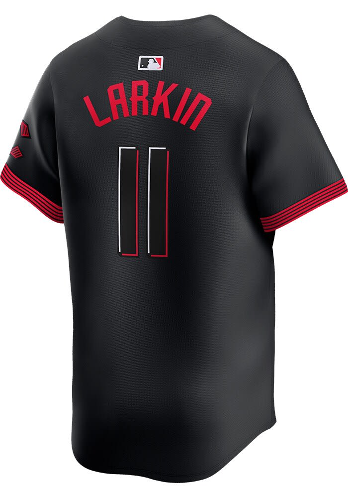 Barry Larkin Cincinnati Reds Mens BLACK City Connect 2024 Barry Larkin Cincinnati Reds Mens BLACK City Connect 2024