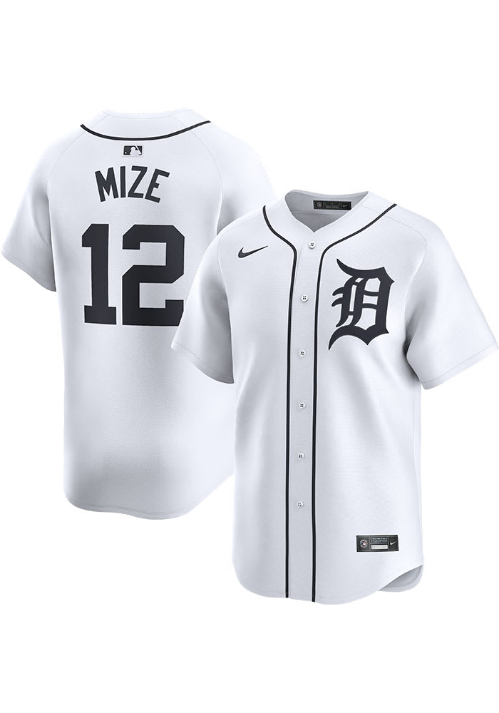 Nike Detroit Tigers ベースボールシャツ Casey Mize Detroit Tigers Mens WHITE Home 2024 Limited Baseball