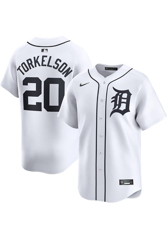 Nike Detroit Tigers ベースボールシャツ Spencer Torkelson Detroit Tigers Mens WHITE Home 2024