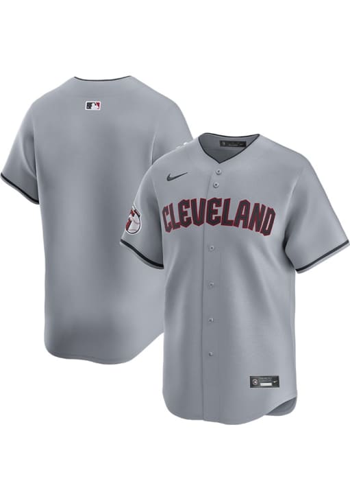 Nike Cleveland Guardians Mens Road Limited Baseball Jersey - GREY