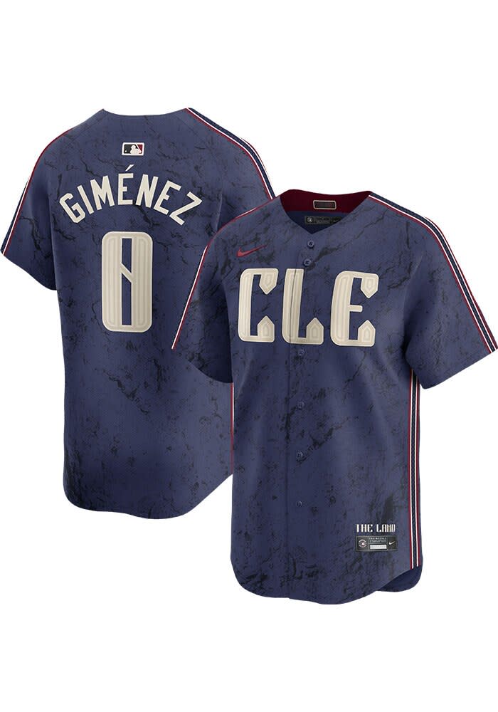 Andres Gimenez Cleveland Guardians Mens NAVY City Connect 2024